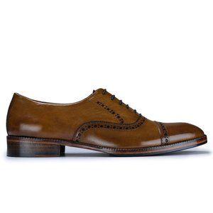 Bashwood Handmade Brown  Leather Oxfords